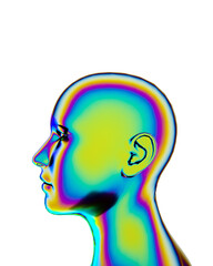 Woman 3d rendering psychedelic