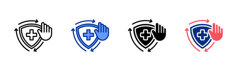 Prevention icon sheet multiple style collection