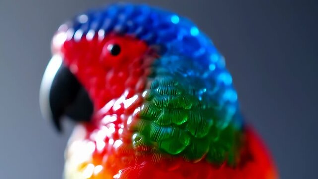 Vibrant parrot close-up