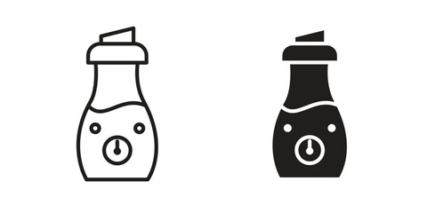 Humidifier icon. simple, flat, black, outline.
