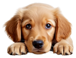 PNG Golden Retriever pup retriever animal mammal.