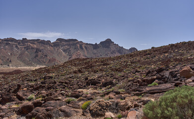 Lava fields and caldera cliffs