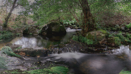 Vista del río Xunco, Cervo, Lugo, Galicia, España