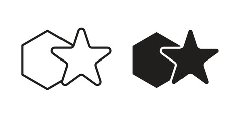Cookie cutter icon. simple, flat, black, outline.