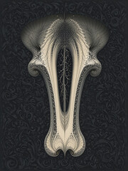 Obraz premium Turbinate Bone, vintage illustration.