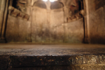 Old table in the monastery 