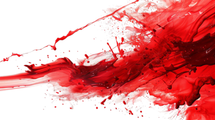 Dynamic splash of red paint creating an energetic and vibrant visual effect.