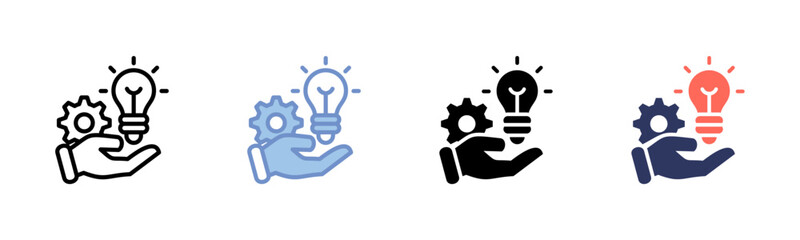 Inovation icon sheet multiple style collection