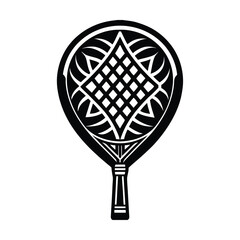 Padel Racket with Tribal Engravings Design