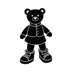 Teddy Bear Wearing Platform Boots Illustration
