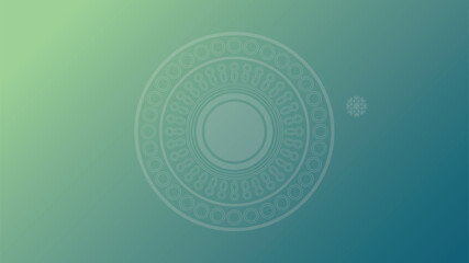 Round mandala on colorful gradient background. Translucent mesh pattern in the form of a mandala. Mandala with floral patterns.  gradient background with beautiful rounded mandala