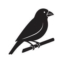 Songbird Silhouette Vector Illustration