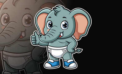 Playful Elephant Mascot Logo