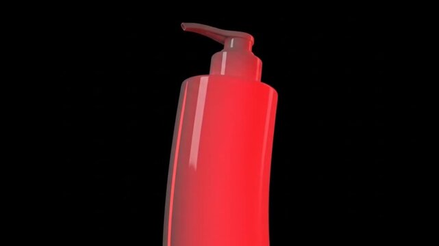 white pump bottle abstract red lit cosmetic product shot