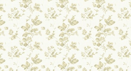 優美な淡色花柄 繊細な線で描く 上品なテキスタイル. AI Generated