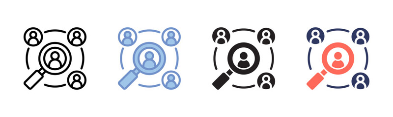 Human Resource  icon sheet multiple style collection