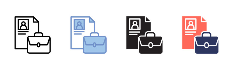 Portfolio  icon sheet multiple style collection