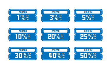 割引クーポンのベクターイラストセット　夏色