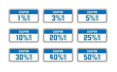 割引クーポンのベクターイラストセット　夏色