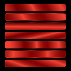 Metallic Red Gradient Bars – Glossy Striped Background Set