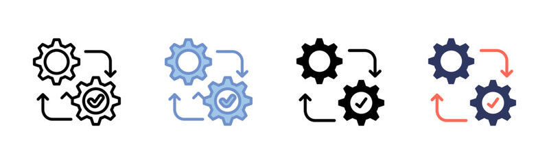 Change Management icon sheet multiple style collection