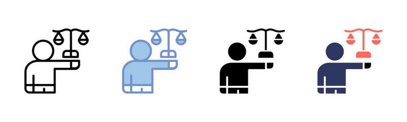 Ethical Leadership icon sheet multiple style collection