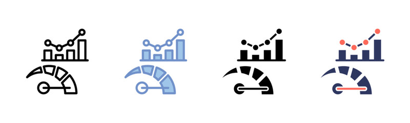 Metrics icon sheet multiple style collection