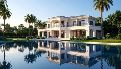 Obraz premium luxury house pool