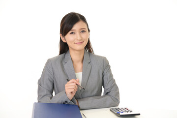 笑顔の女性社員