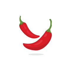 Red chili vector art. Red hot chili paper vector illustration. Red hot chili pepper icon on white background