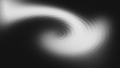 Blurred black grainy gradient background with smooth noise texture for elegant banner or poster design