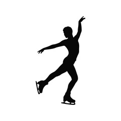 Elegant  skater performing an ice skating routine, graceful movement, artistic sport, winter activity