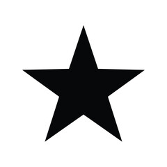 Obraz premium A simple black five pointed star shape isolated on a clean white background isolated on white background