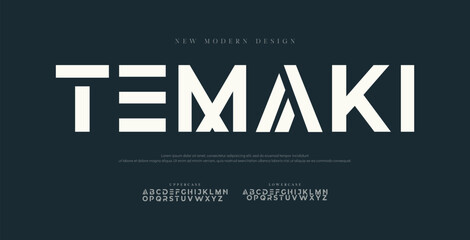 Temaki modern stylish capital alphabet letter logo design