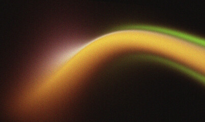 Grainy noise texture on red, yellow, white, black, and green gradient background for banner layout