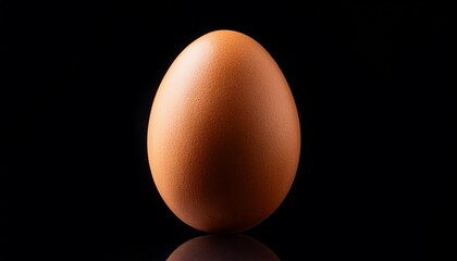 egg on black background