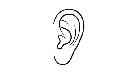 Stylized Ear Anatomy Graphic Representation for Medical or Audiological Purposes