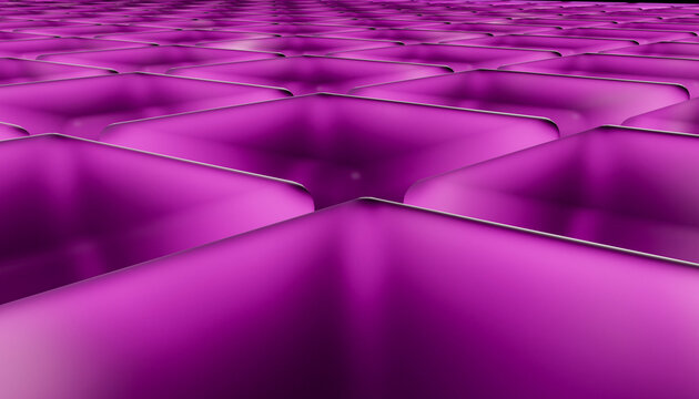 Violet abstract geometric cubes pattern with 3d render repetition