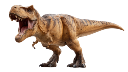 Dominating Dinosaur: A fierce Tyrannosaurus Rex in a photorealistic depiction, showcasing its powerful presence and prehistoric nature.