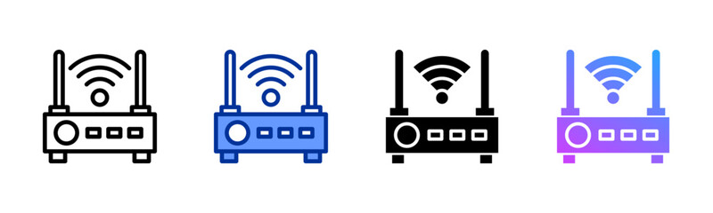 Modem icon sheet multiple style collection
