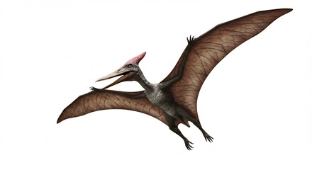 Pterosaurien vole gracieusement ciel clair illustration digitale r�aliste. AI Generated