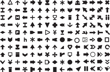 Arrow icon. Arrow vector collection. Black Arrow, Cursor. Modern simple arrow