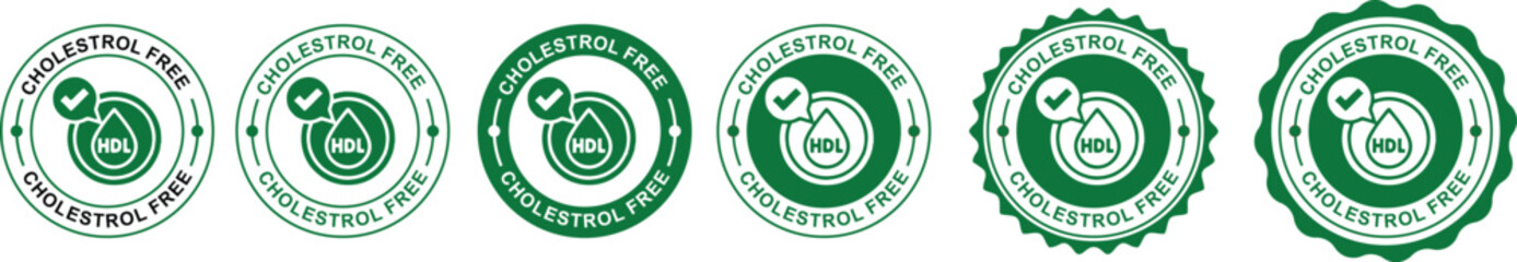 Cholesterol Free Certification Label – Clean Food Icon Badge
