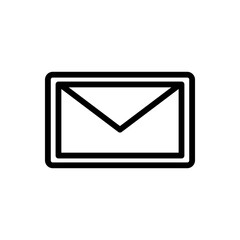 Flat Vector Envelope Mail Icon for Message, Email, and Communication Design
