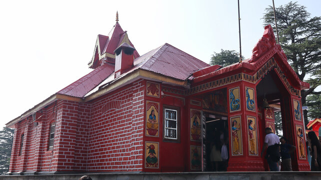 View of Bhagwan Shri Kalki Temple, Jakhu Hills, Shimla, Himachal Pradesh, India.