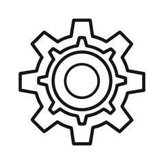 Mechanical flower gear outline icon