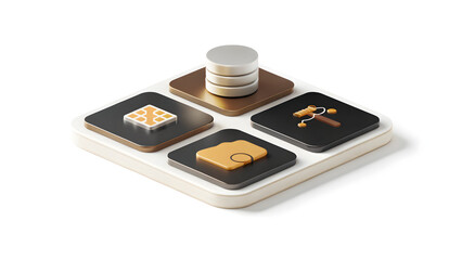 3D Digital Marketing Icon Set with SEO, Social Media, Email, and Analytics Tools