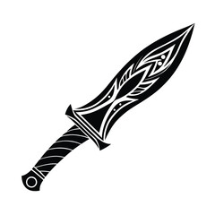 Blade with Tribal Engravings Design