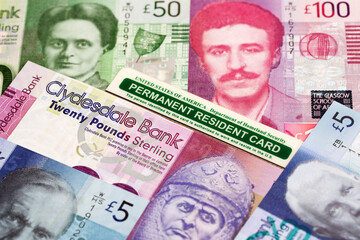 American Permanent Resident Card on Scottish Pounds