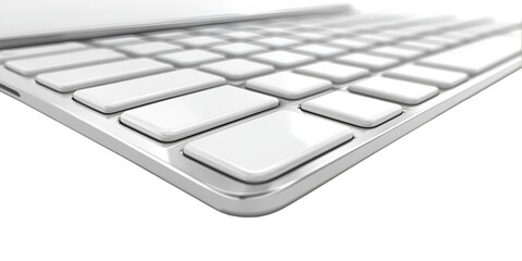 Mobile Keyboard with Built In Touchpad Isolated on Transparent Background